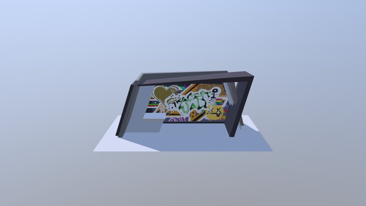 Graffiti Wall 3D Model