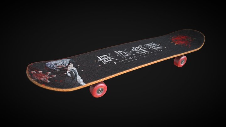 Tokyo Ghoul SkateBoard - [Texturing Challenge] 3D Model