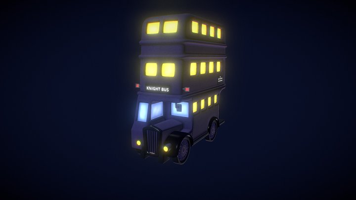 3December 2021 Day 11: #Bus (Knight Bus) 3D Model