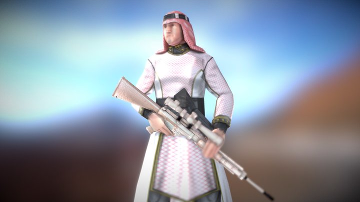 Arezoo Arabic LowPolygon 3D Model
