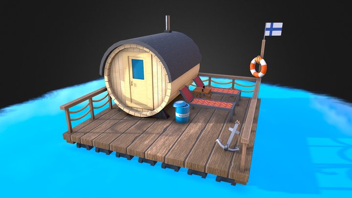 Saunalautta 3D Model
