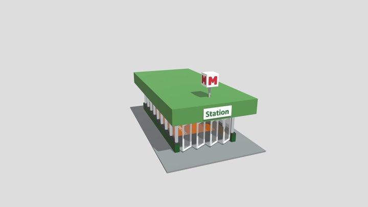 Metro station 3D Model