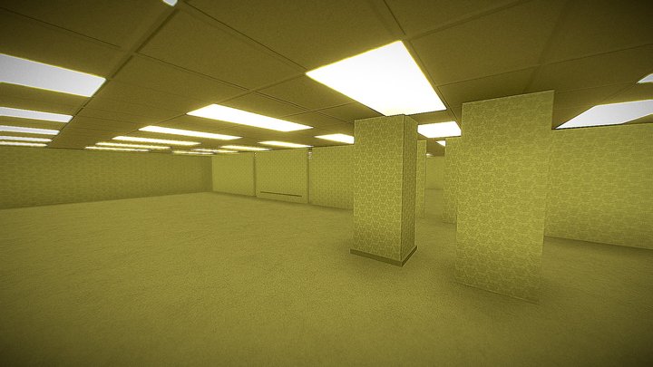 Backrooms level 0 free VR / AR / low-poly 3D model