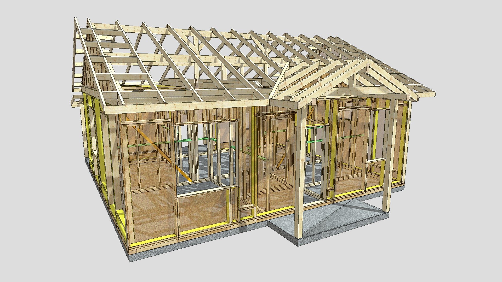 C1914 - 3D модель проекту КД СІП будинку - 3D model by City-House ...