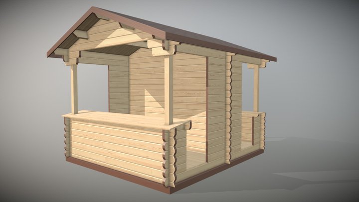 Ярмарочный домик 3D Model