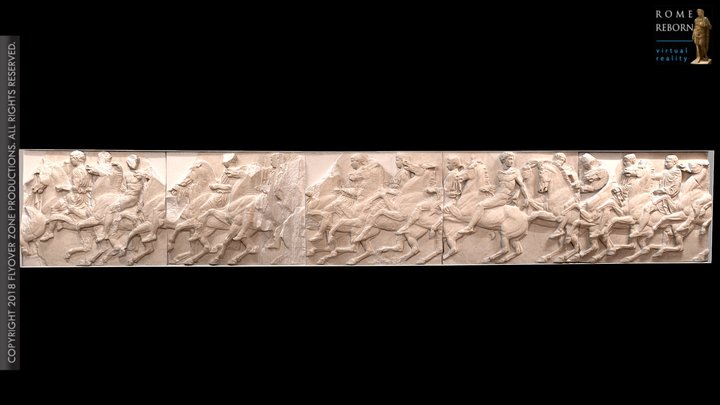 3D rendering of Parthenon North Frieze Part 10