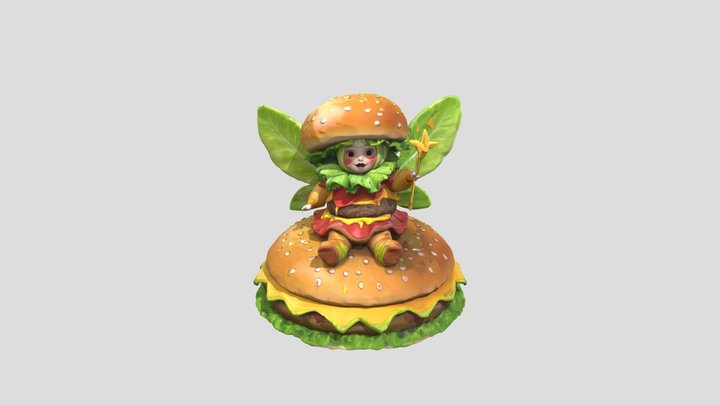 Burger Fairy Delight 3D Model