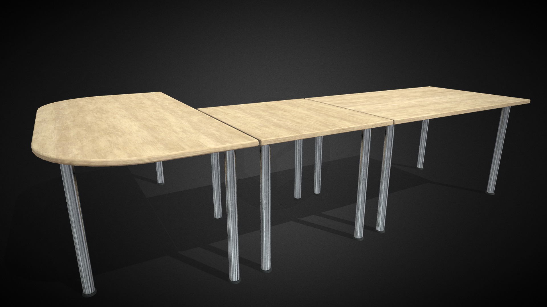 3D model Table_conf_kit - This is a 3D model of the Table_conf_kit. The 3D model is about a table with a chair.