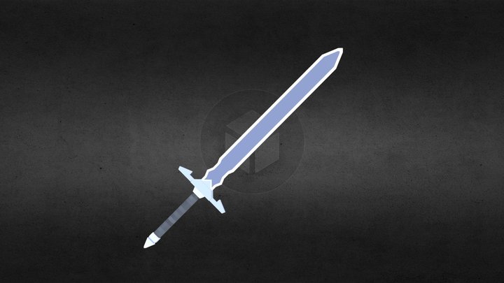 Minecraft风格武器-刀剑神域系列韧炼之剑 3D Model