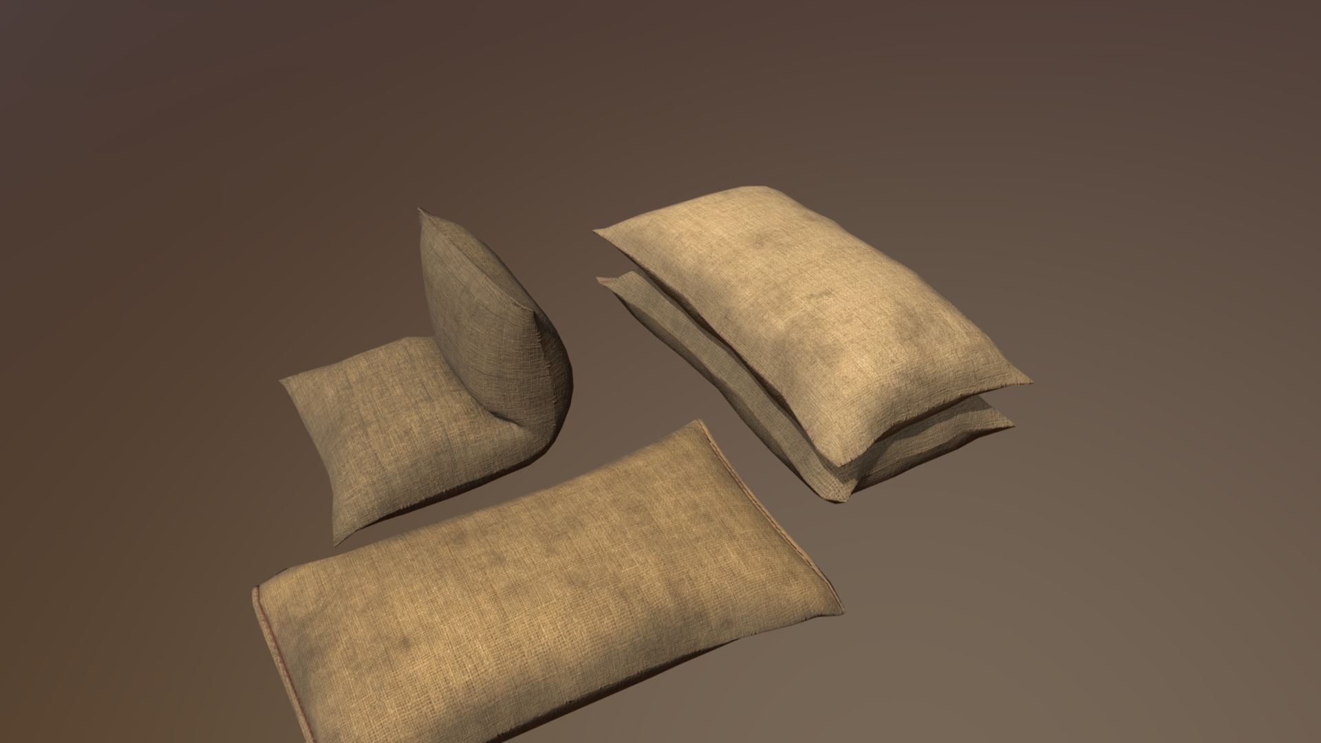 3D model Linen sacks - This is a 3D model of the Linen sacks. The 3D model is about a folded white paper.