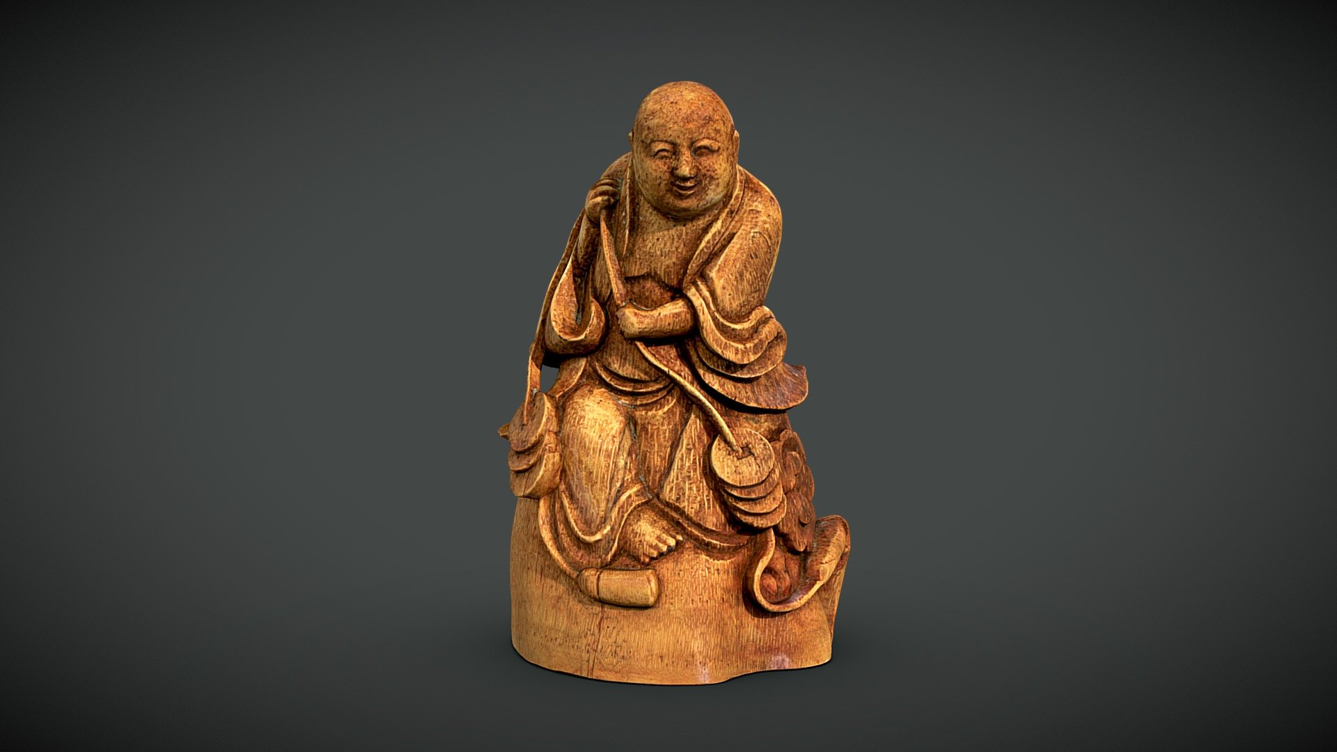刘海戏金蟾Liu Haichan 竹根雕Bamboo-root Carving Remake - 3D model by HUNNU Culture  Heritage Digital Center湖南师大文化遗产数字化中心(@hunnudigital) [ccd677a] - Sketchfab