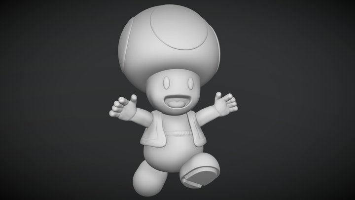 Toad From Super Mario Bros 3D Model