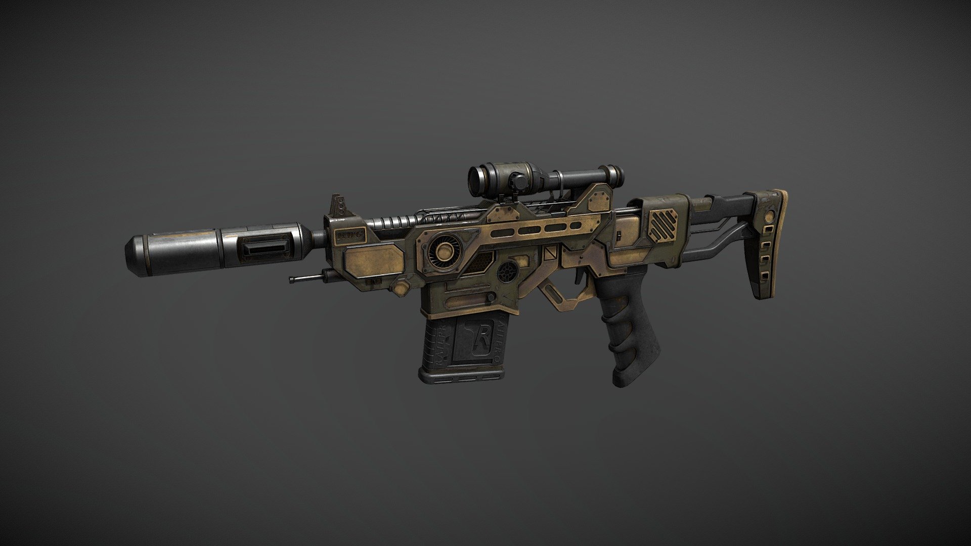 Assualt_Rifle - 3D model by mohamedhussien [ccd757e] - Sketchfab