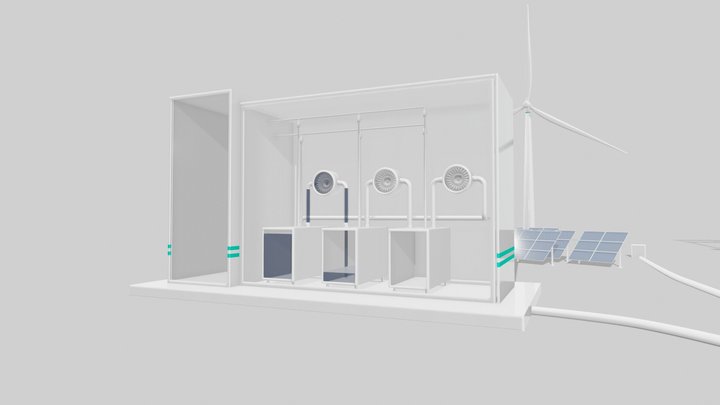 Druckluftspeicherkraftwerk 3D Model