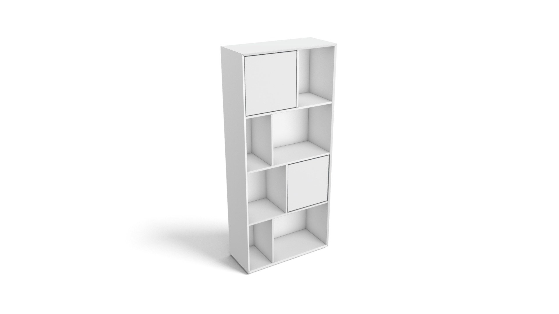 Stretto Tall Shelves, White