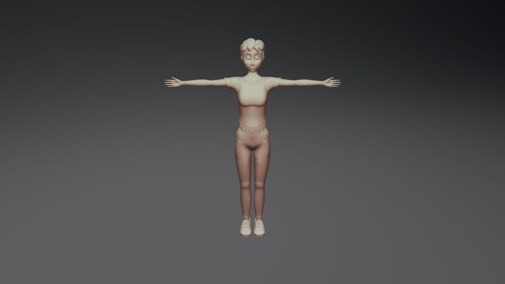 Girl model 01 3D Model