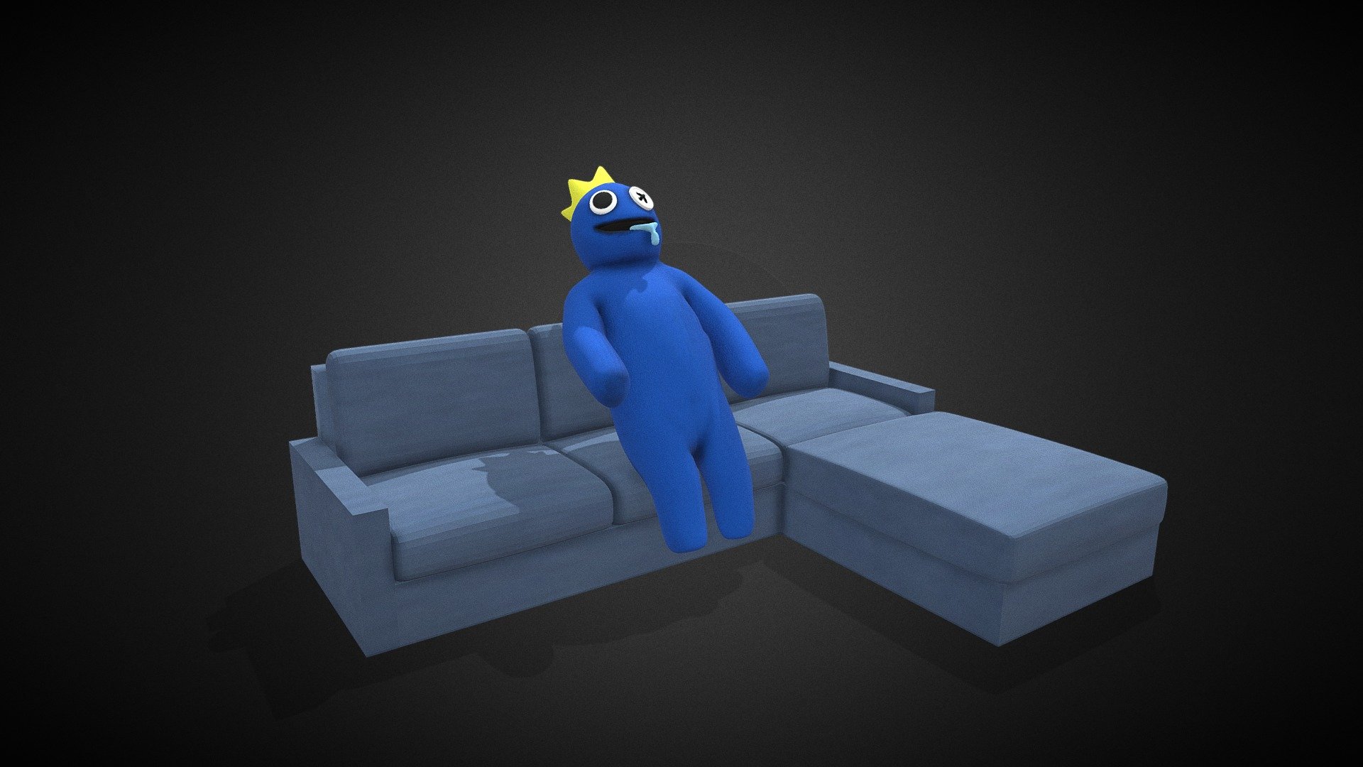 Blue sul divano - 3D model by ValePro10 [ccda572] - Sketchfab