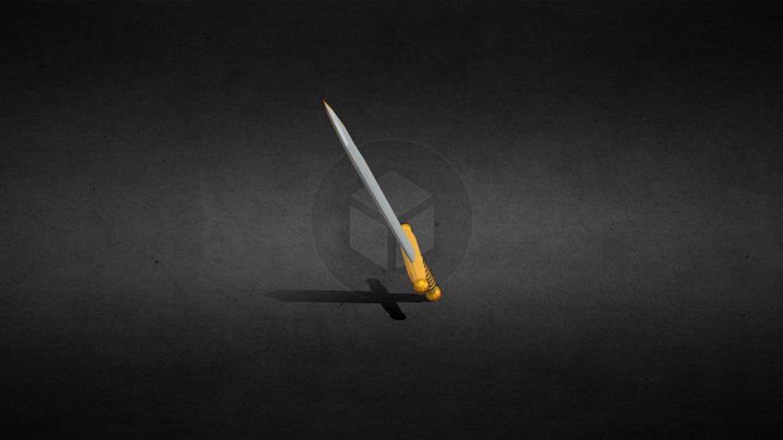 Low Poly Sword 3D Model