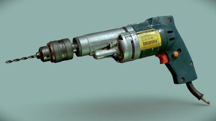 Vintage second hand Drill 3D Model