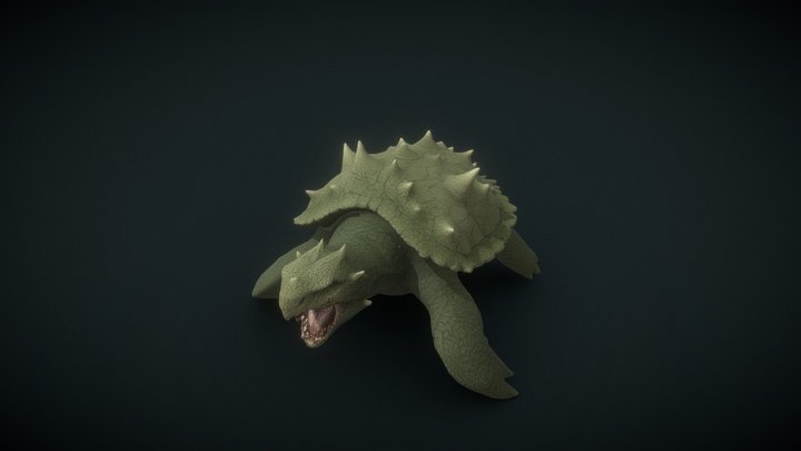 Sea Monster Turtle — High-Detail 3D Creature 3D Model