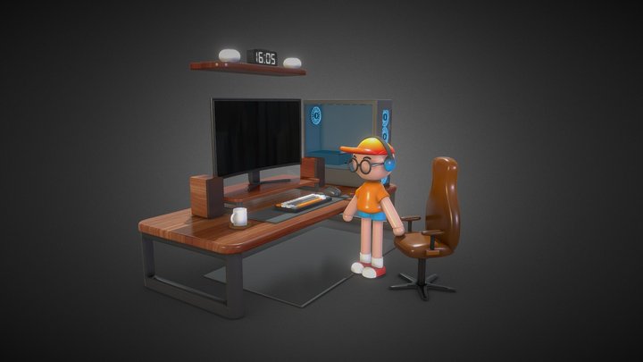 Gaming Environment (Minimal) 3D Model