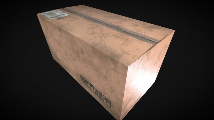 Cardboard Box 3D Model