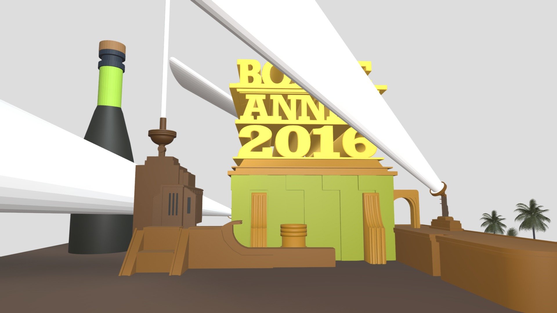 Bonne Annee 2016 Logo Remake - 3D model by Foodinator (@kidsthyes ...