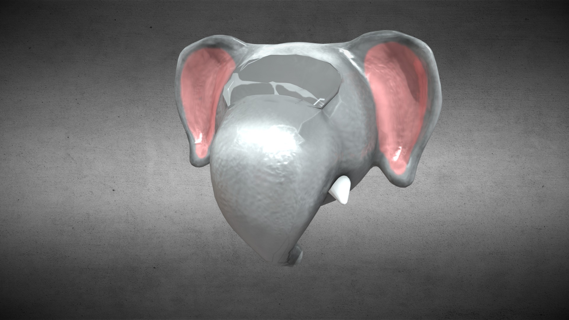 3D model Elephant Animated - This is a 3D model of the Elephant Animated. The 3D model is about a piggy bank on a black surface.