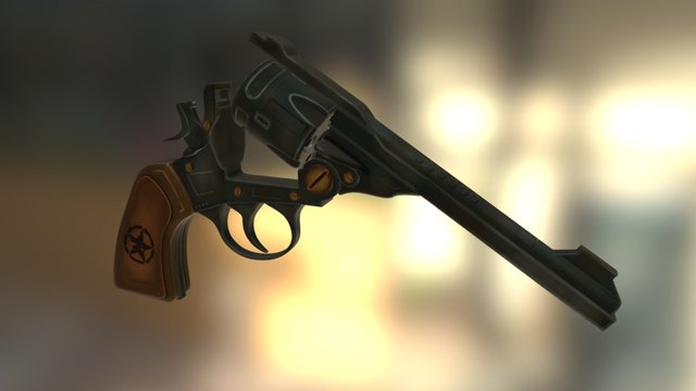 Webley MK VI .445 Service Revolver 3D Model
