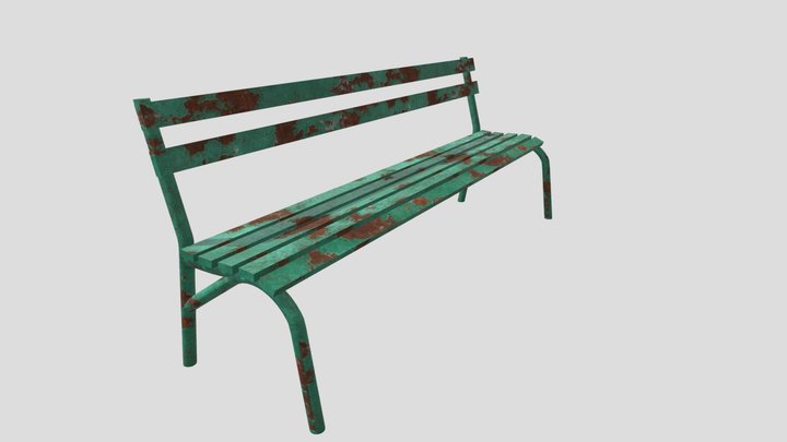 Metal Park Bench