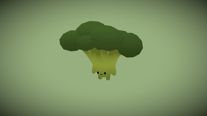 Cute Broccoli 3D Model