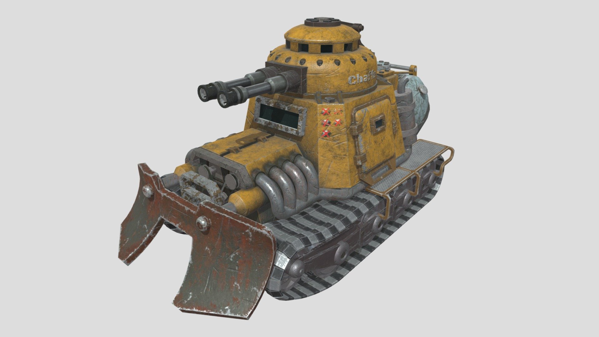 Factorio Tank "Chaffe" Download Free 3D model by barking_dogo