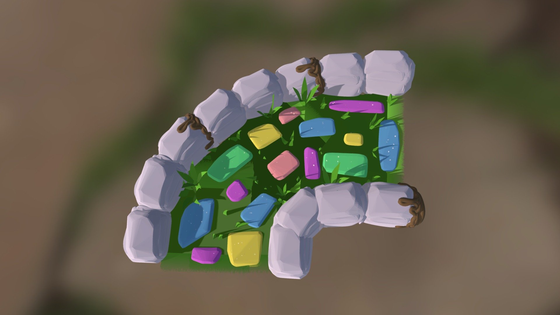 Candy Pathway - Right - Download Free 3D model by EmilieBrush [cce9d5b ...
