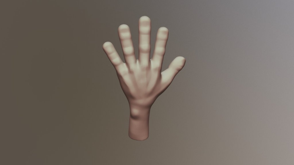 Hand Draft#4 3d Final - 3d Model By Julian Clark (@julianclarkstudios 