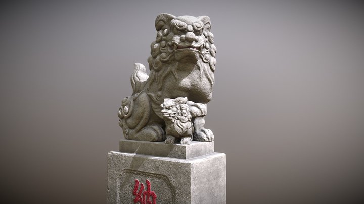 Komainu(Guardian lion)_Un 3D Model