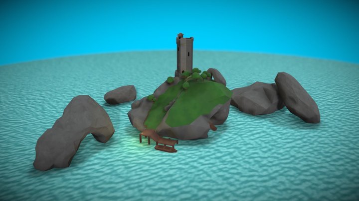 Old Outpost Tower - Low poly 3D Model