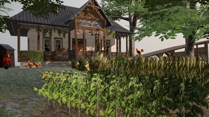 DAE Diorama retake–Small farm 3D Model
