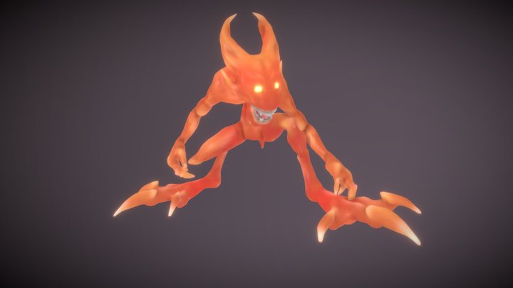 Fire Sprite Demon 3D Model