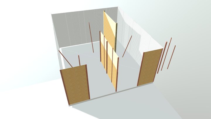 Shed -2- Structure+Walls 3D Model