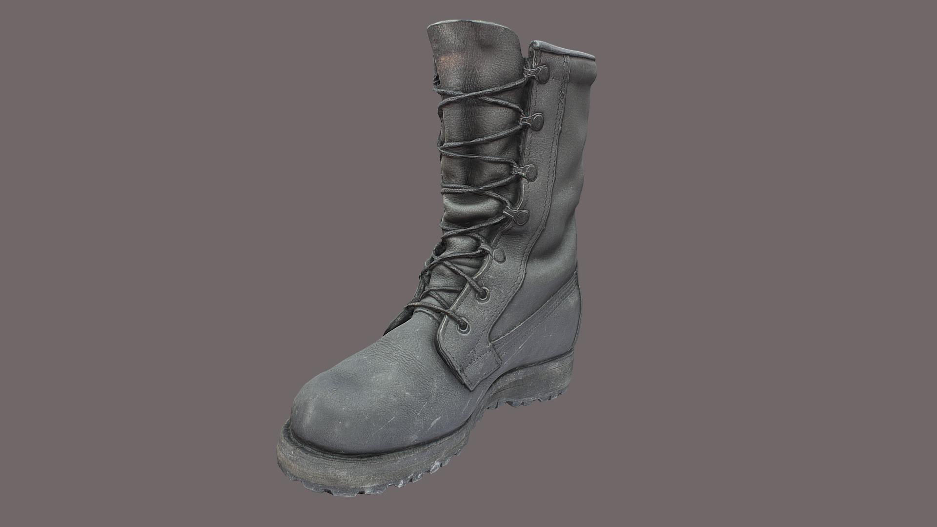 3D model Military boot low poly - This is a 3D model of the Military boot low poly. The 3D model is about a close up of a boot.