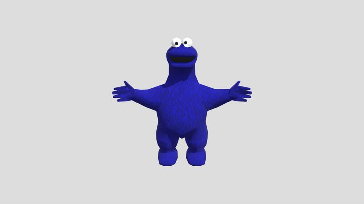 Elmos Number Journey - Cookie Monster 3D Model