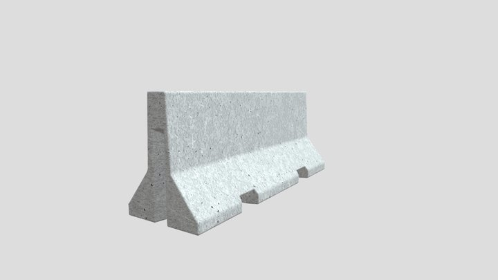 Jersey Barrier 3D Model