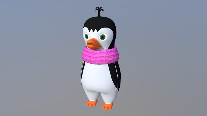 Penguin Pik-Pok low poly 3D Model