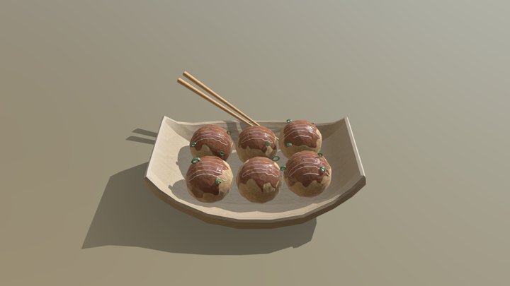 Takoyakis 3D Model