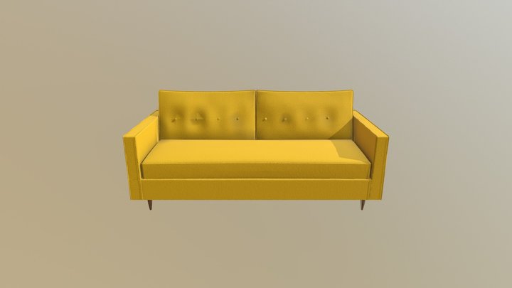 yellow couch 3D Model