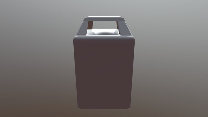 Trash Can 1 High Poly 3D Model