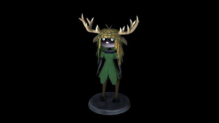 Kronhjortsflicka 3D Model