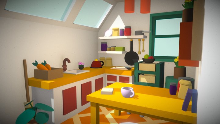 House Diorama 3D Model