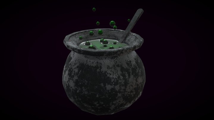 Witch Cauldron 3D Model