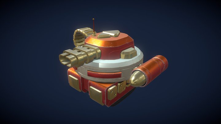 Game Art - Cute Tank 3D Model
